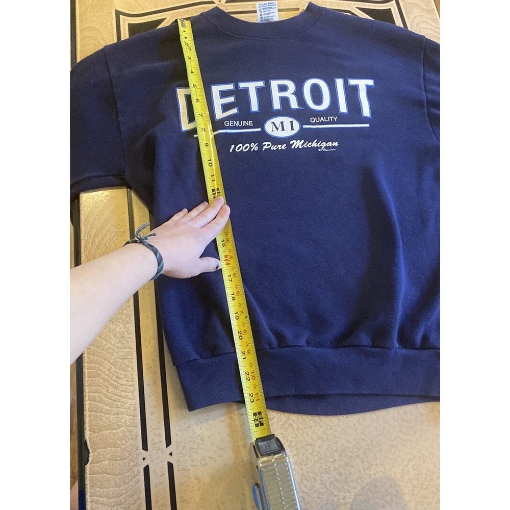 Vintage Detroit Michigan tourist crewneck sweatshirt mens size medium unisex - Picture 5 of 10
